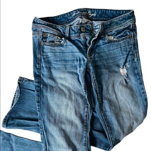 American Eagle Slim Boot Cut Women’s Jeans | Size 8 | Blue and Navy Wash Denim